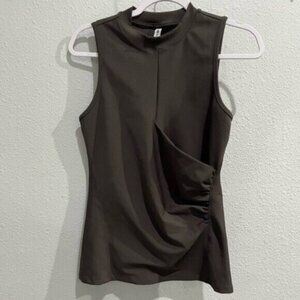 Athleta Sleeveless Blouse in Dark Olive